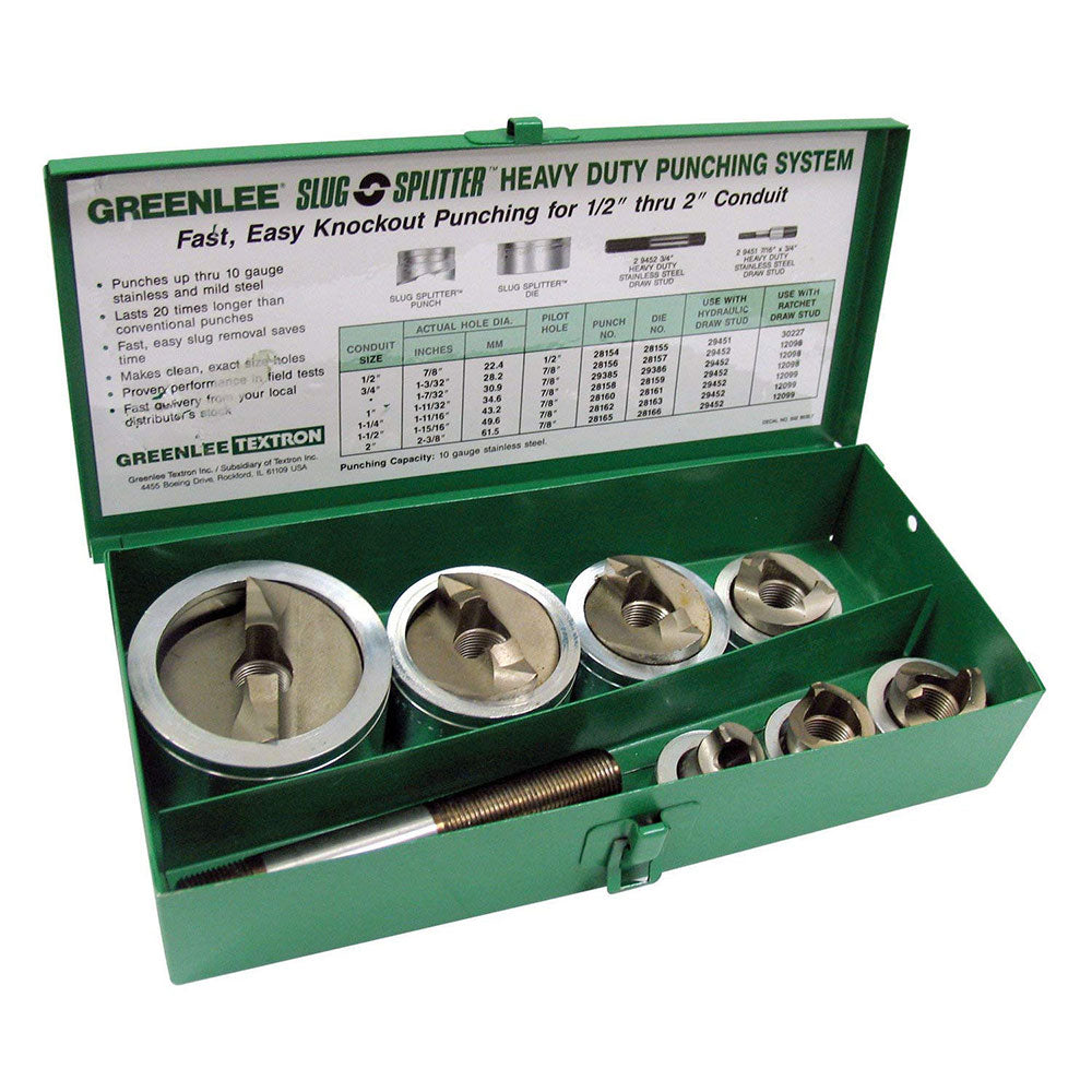 Greenlee 7307 1/2″ – 2″ Conduit Size Slug-Splitter SC Knockout Punch Kit Online Hot Sale