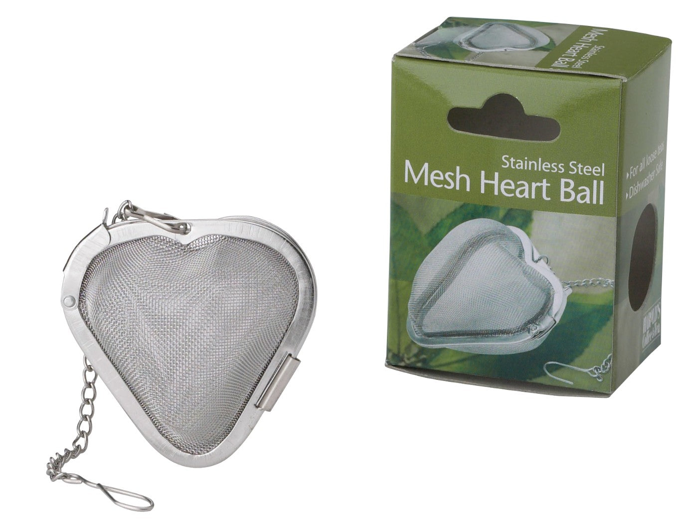 HIC 2.5 Inch Heart Shape Loose Leaf Mesh Tea Infuser, 18/8 Stainless Steel Online