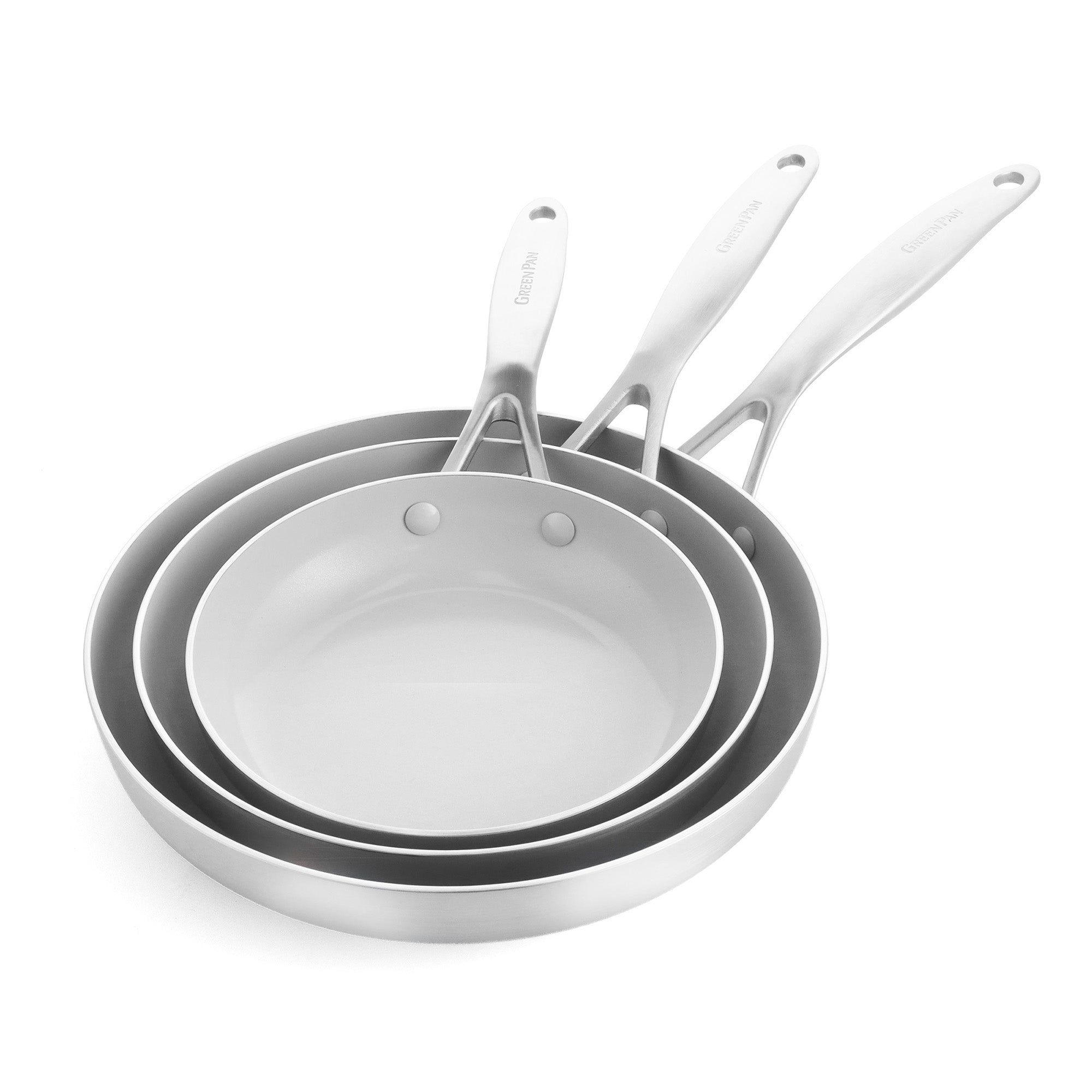Greenpan Venice Pro 3 Piece Fry Pan Set, Includes 8-Inch, 9.5-Inch, 11-Inch on Sale