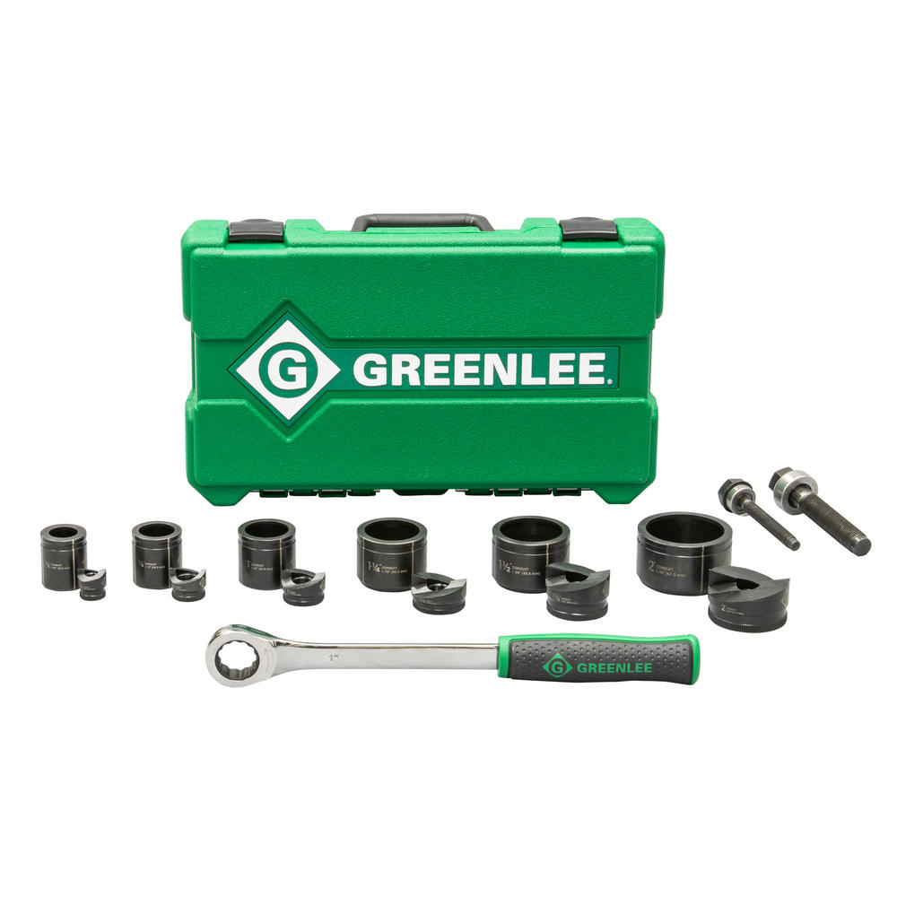 Greenlee 7238SB Slug-Buster Knockout Kit with Ratchet Wrench 1/2″ thru 2″ Discount