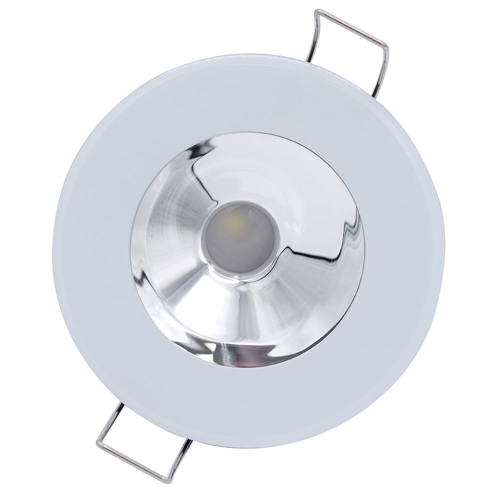 Lumitec Illusion Flush Mount LED Down Light – Spectrum RGBW – Cool White – White Housing – Chrome Reflector [117137] Supply