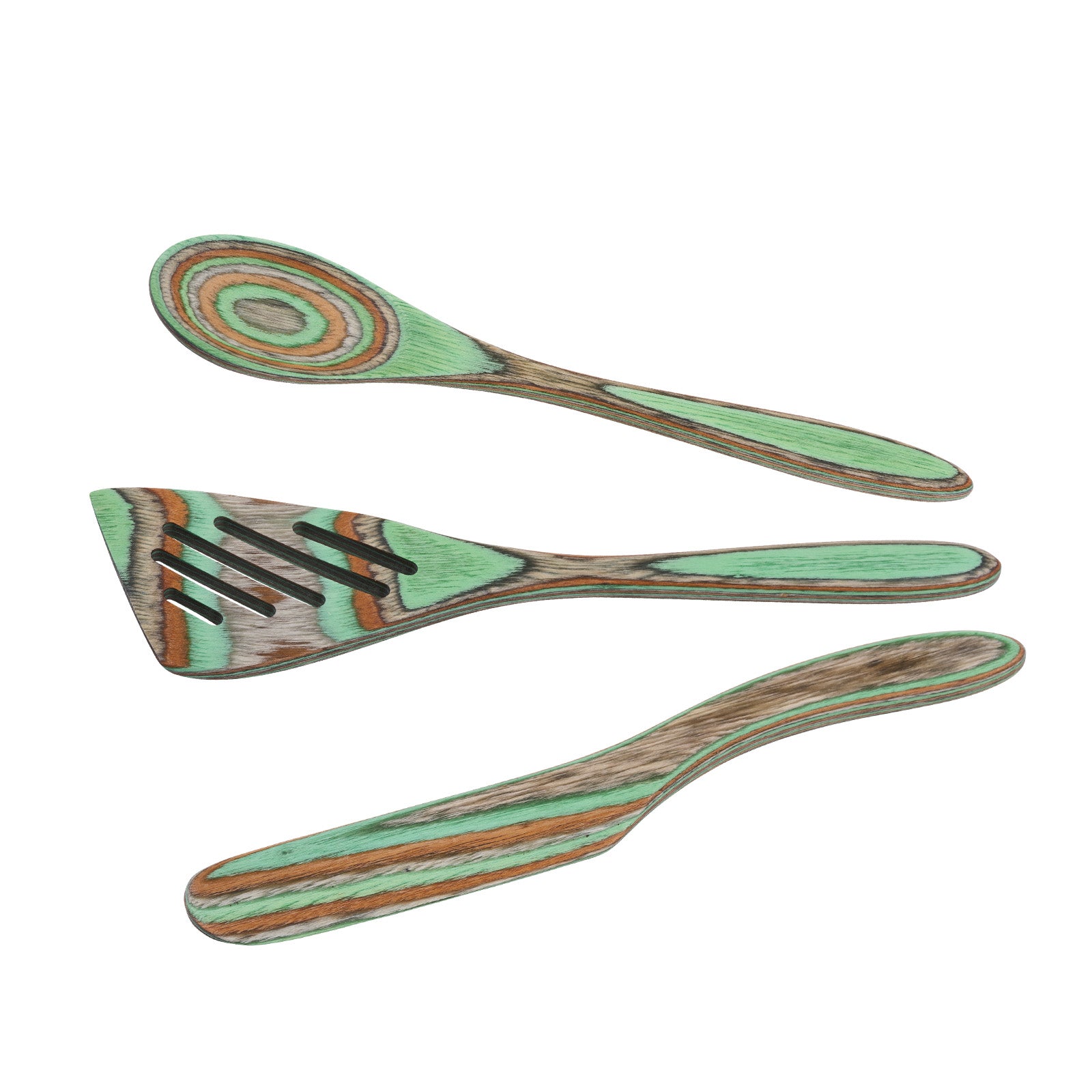 Island Bamboo Pakkawood 3 Piece Mini Kitchen Utensil Set with Spoon, Spatula, and Spreader Hot on Sale