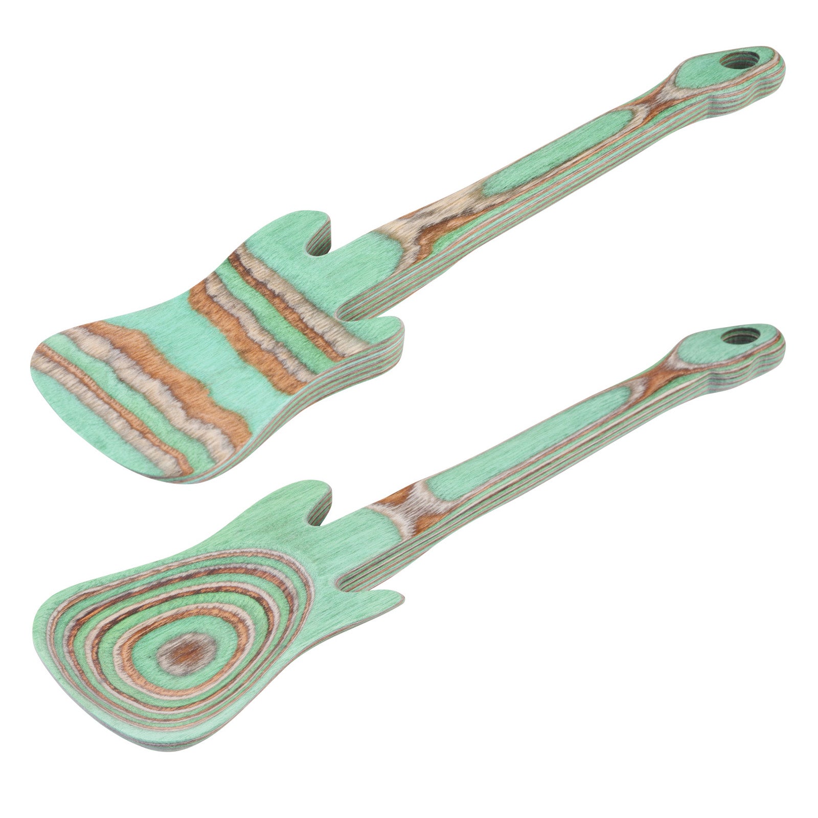 Island Bamboo Pakkawood Guitar Spoon and Spatula, Set of 2 Supply