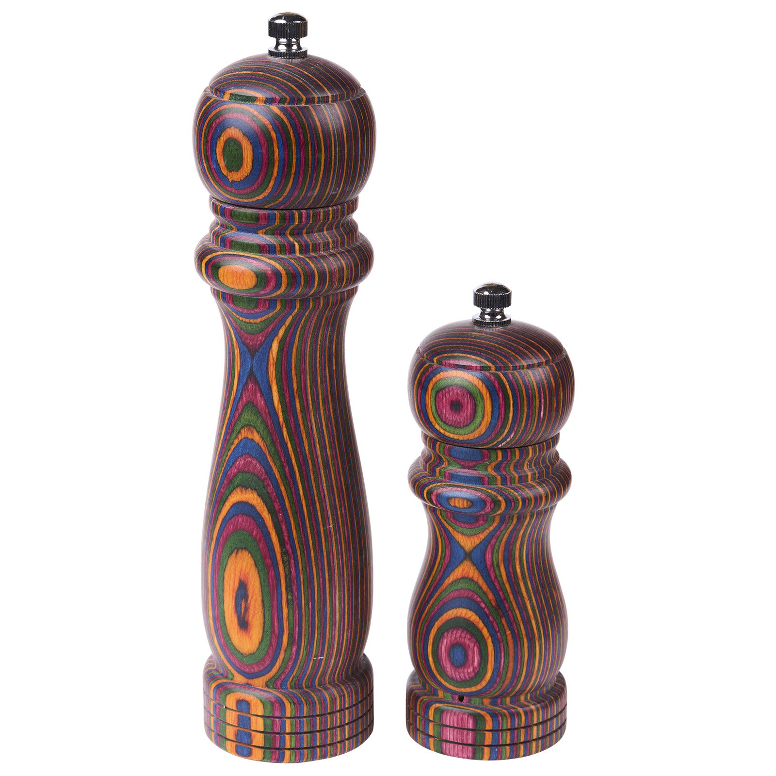 Island Bamboo Pakkawood Pepper Mill and Salt Mill Set Hot on Sale
