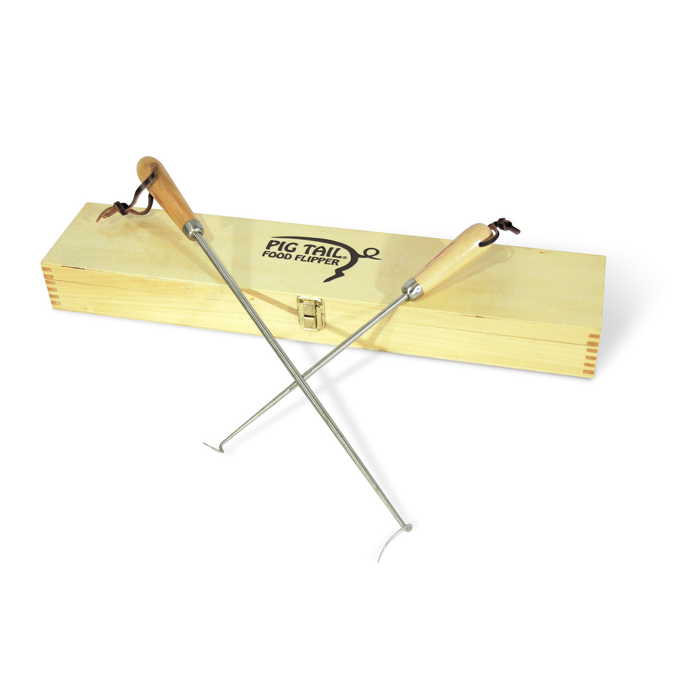 Jaccard Pig Tail Food Flipper Combo W/Gift Box, 19″ & 12″, Hardwood Handles Discount
