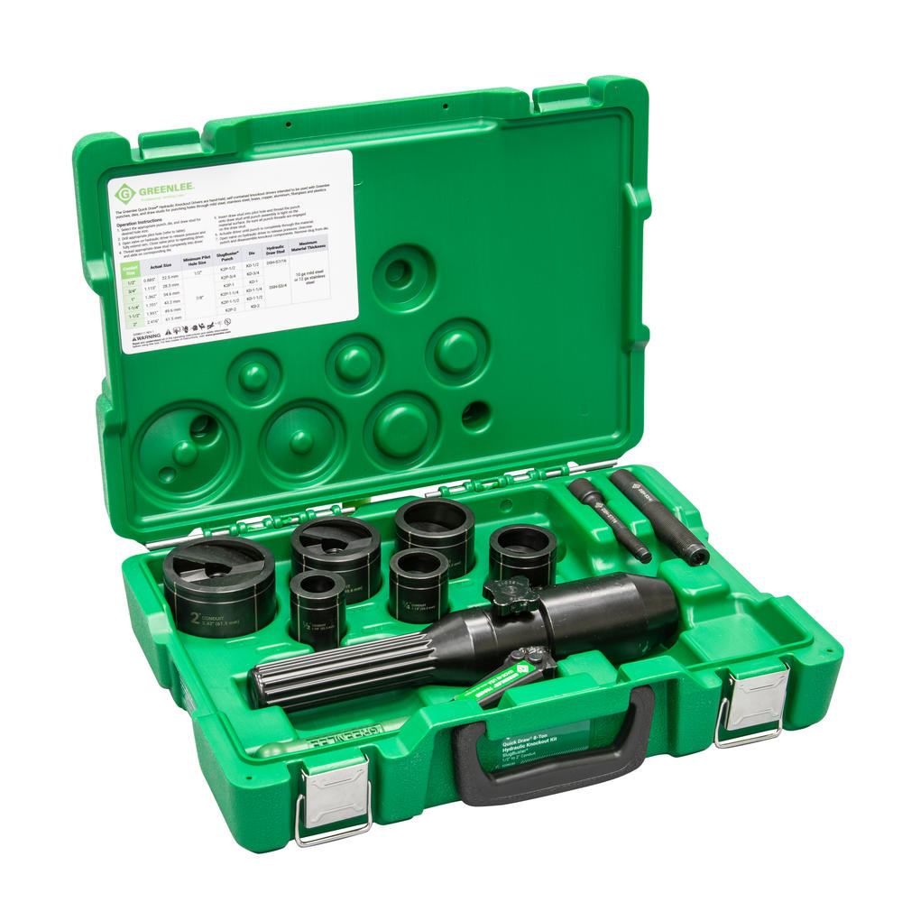 Greenlee 7806-SB Quick Draw Hydraulic Punch Driver Kit, 1/2″ to 2″ on Sale