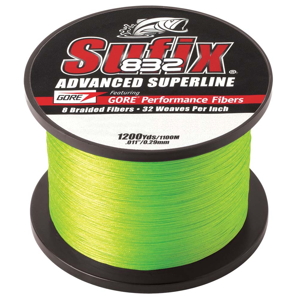 Sufix 832 Advanced Superline Braid – 15lb – Neon Lime – 1200 yds [660-315L] Online Hot Sale