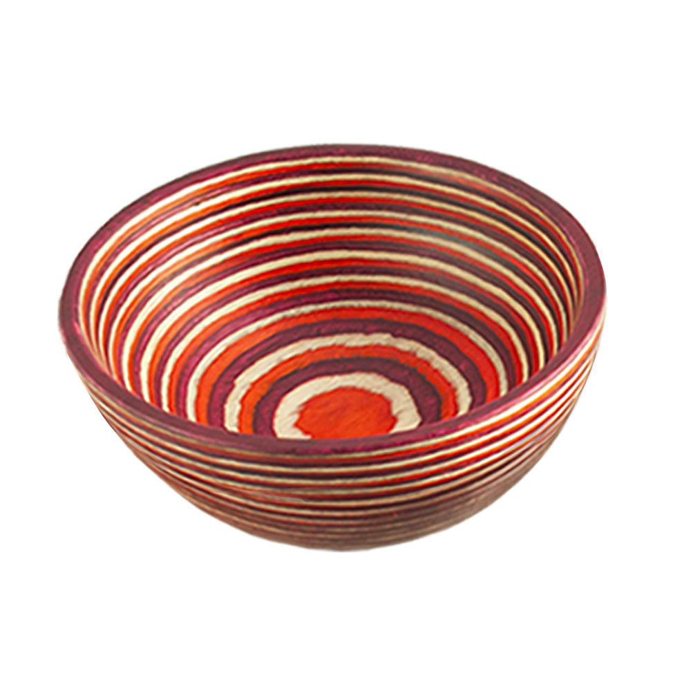 Island Bamboo Red Pakkawood Round Pinch Bowl Supply