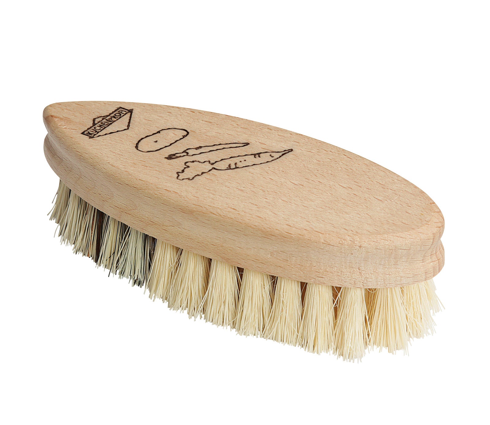 Kuchenprofi Natural Bristle Vegetable Brush, Wood Handle, 5.5-Inch x 2.5-Inch Online Hot Sale
