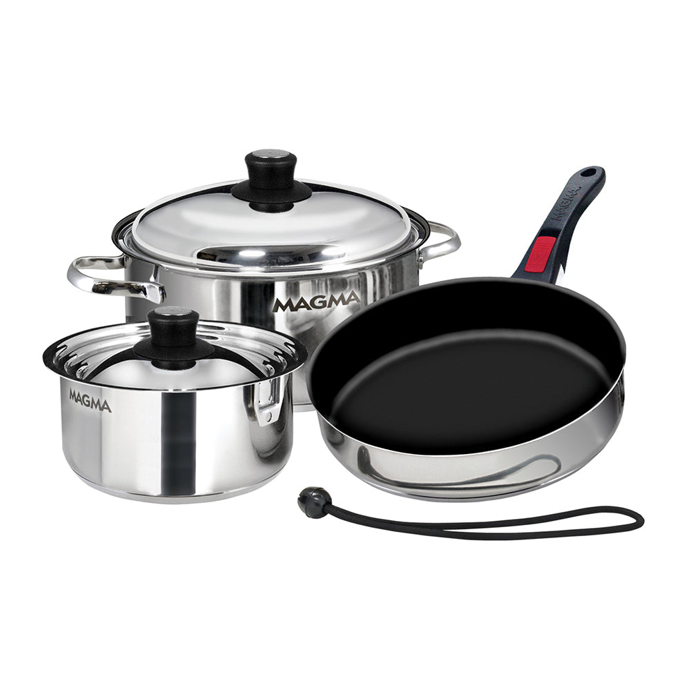 Magma 7 Piece Induction Non-Stick Cookware Set – Stainless Steel [A10-363-2-IND] on Sale