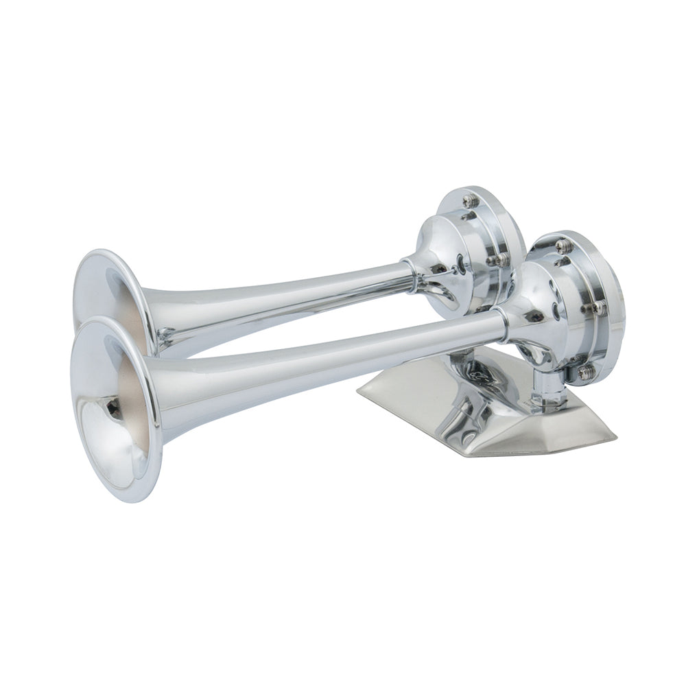Marinco 12V Chrome Plated Dual Trumpet Mini Air Horn [10108] Hot on Sale