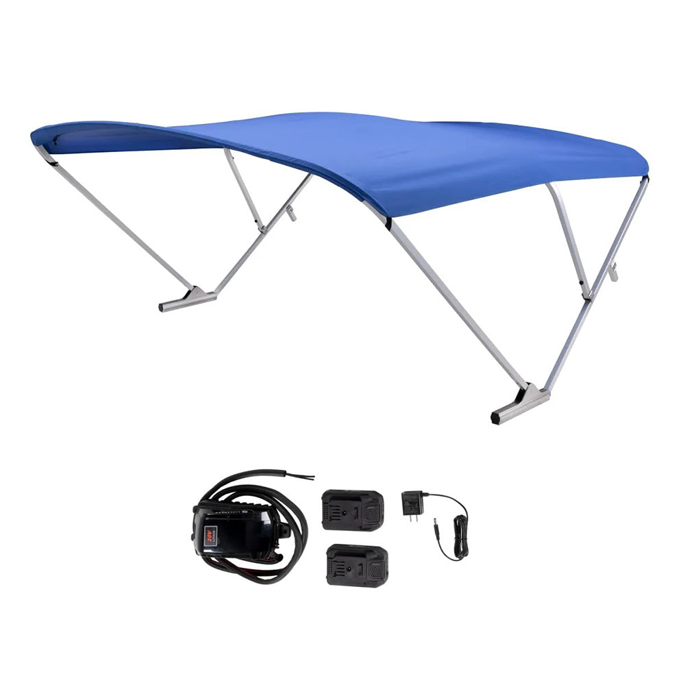 SureShade Battery Powered Bimini – Clear Anodized Frame  Pacific Blue Fabric [2021133096] Online Sale