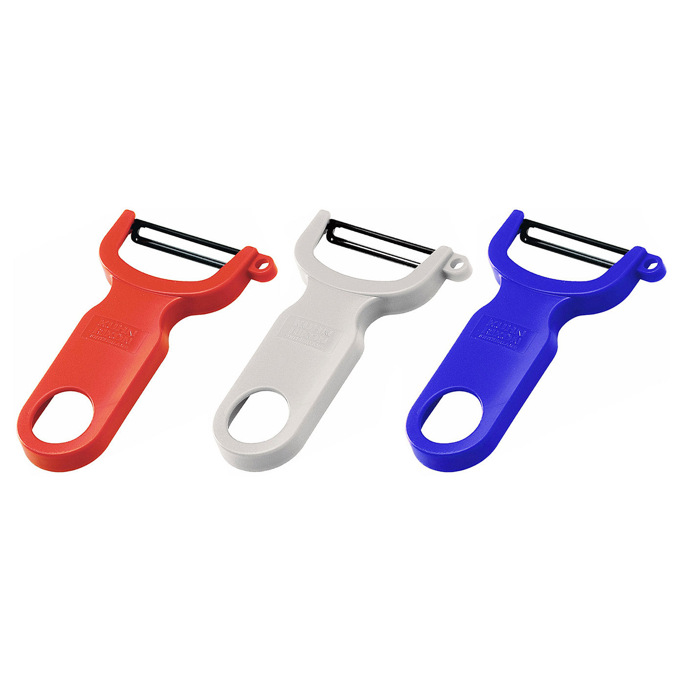 Kuhn Rikon Original Swiss Peeler 3 Piece Set, Red/White/Blue Hot on Sale