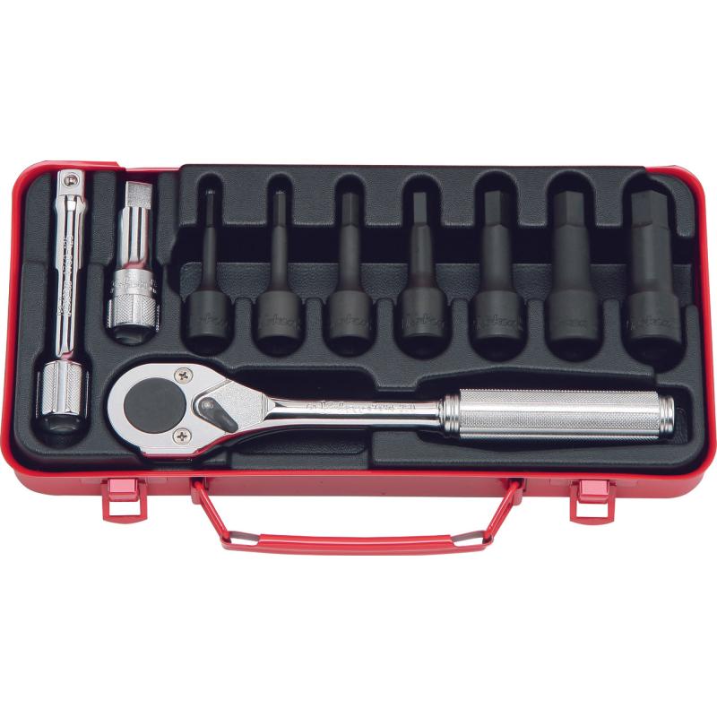 Ko-Ken 4227M Bit Socket Set Hex 10 Pieces 1/2 Sq. Drive Online Hot Sale