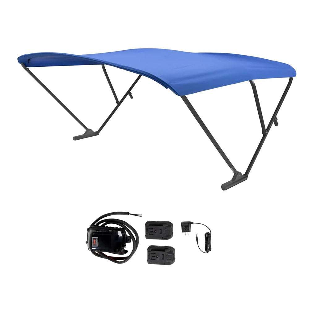 SureShade Battery Powered Bimini – Black Anodized Frame  Pacific Blue Fabric [2021133097] Online Sale
