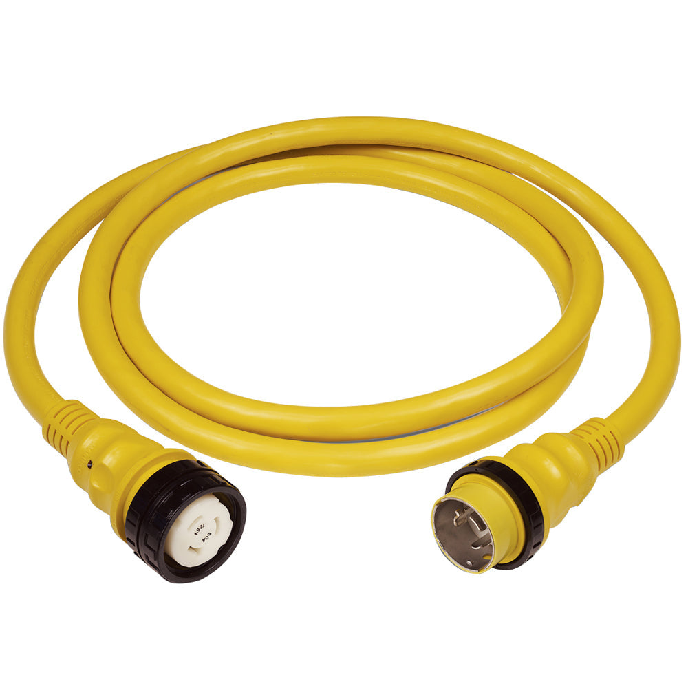 Marinco 50Amp 125/250V Shore Power Cable – 25′ – Yellow [6152SPP-25] Online now