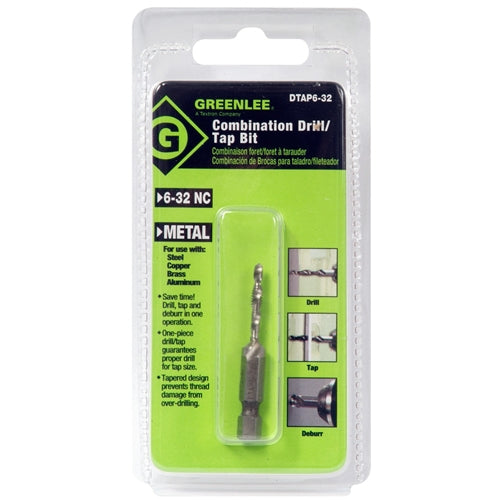Greenlee DTAP6-32 DRILL/TAP, 6-32. Online Hot Sale