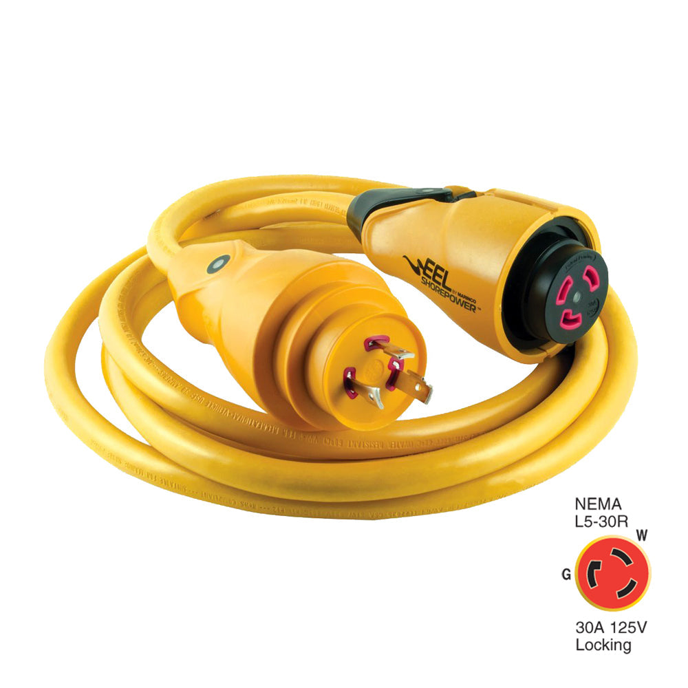 Marinco CS30-12 EEL 30A 125V Shore Power Cordset – 12′ – Yellow [CS30-12] Online now