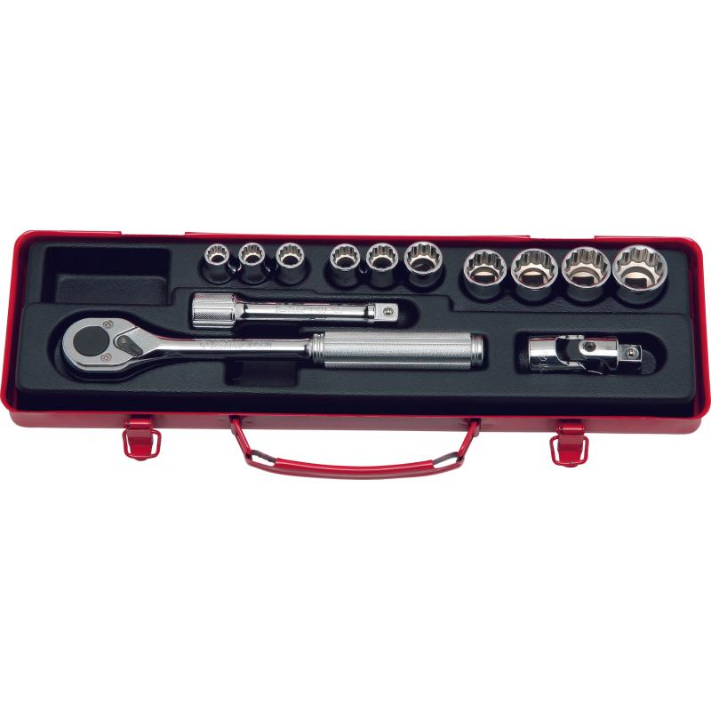 Ko-Ken 4222M 1/2 Inch Sq. Dr. Socket Set 12 Point 13 Pieces Online Hot Sale