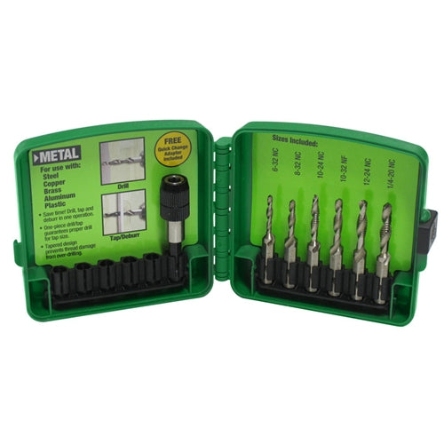 Greenlee DTAPKIT 6-32 to 1/4-20 6 Piece Drill/Tap Set Online now