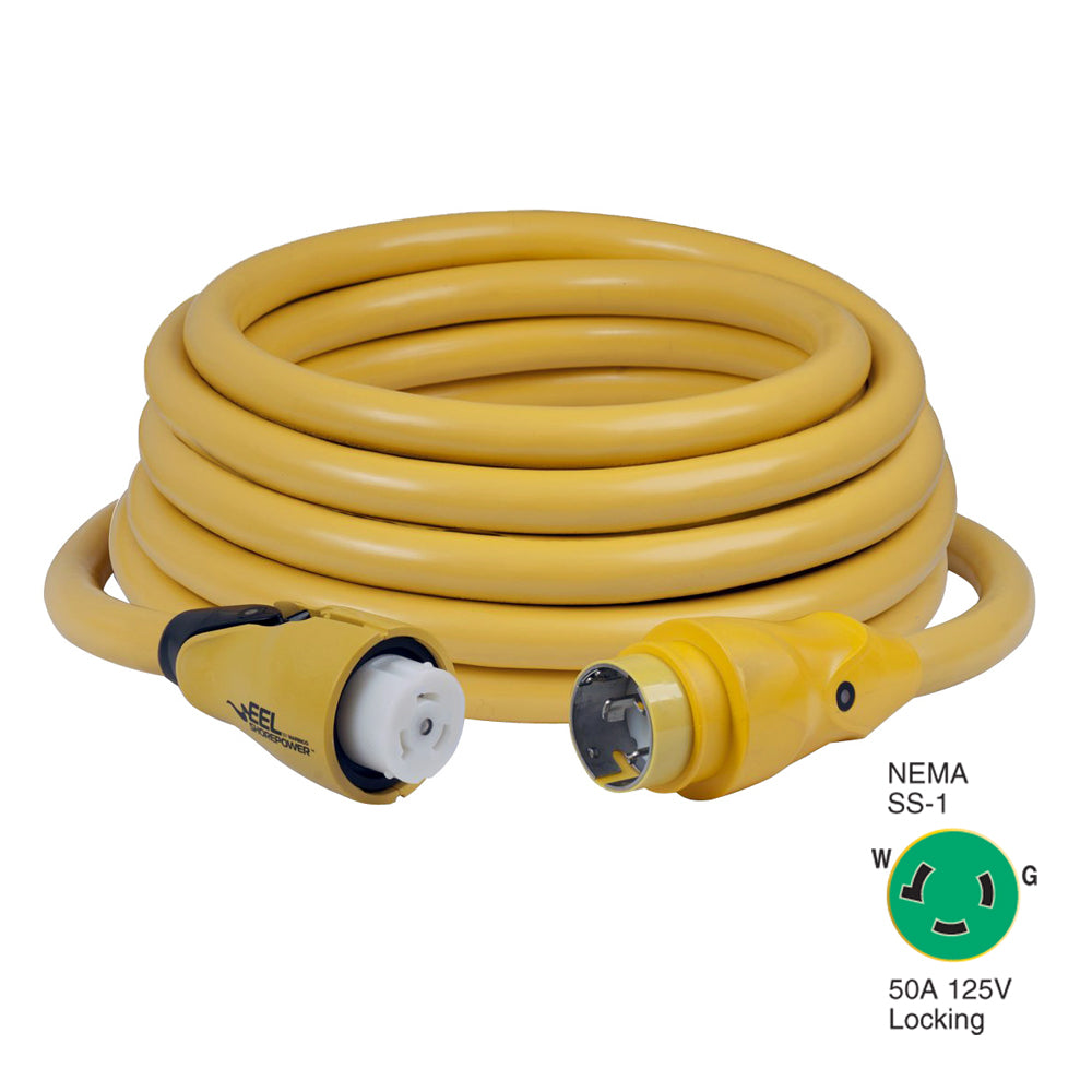 Marinco CS503-50 EEL 50A 125V Shore Power Cordset – 50′ – Yellow [CS503-50] Online Hot Sale