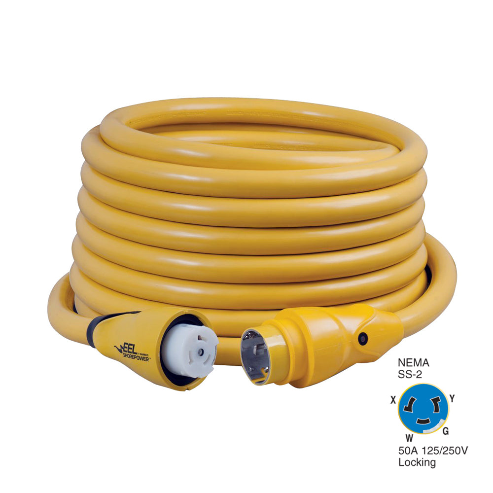 Marinco CS504-50 EEL 50A 125V/250V Shore Power Cordset – 50′ – Yellow [CS504-50] Online Sale