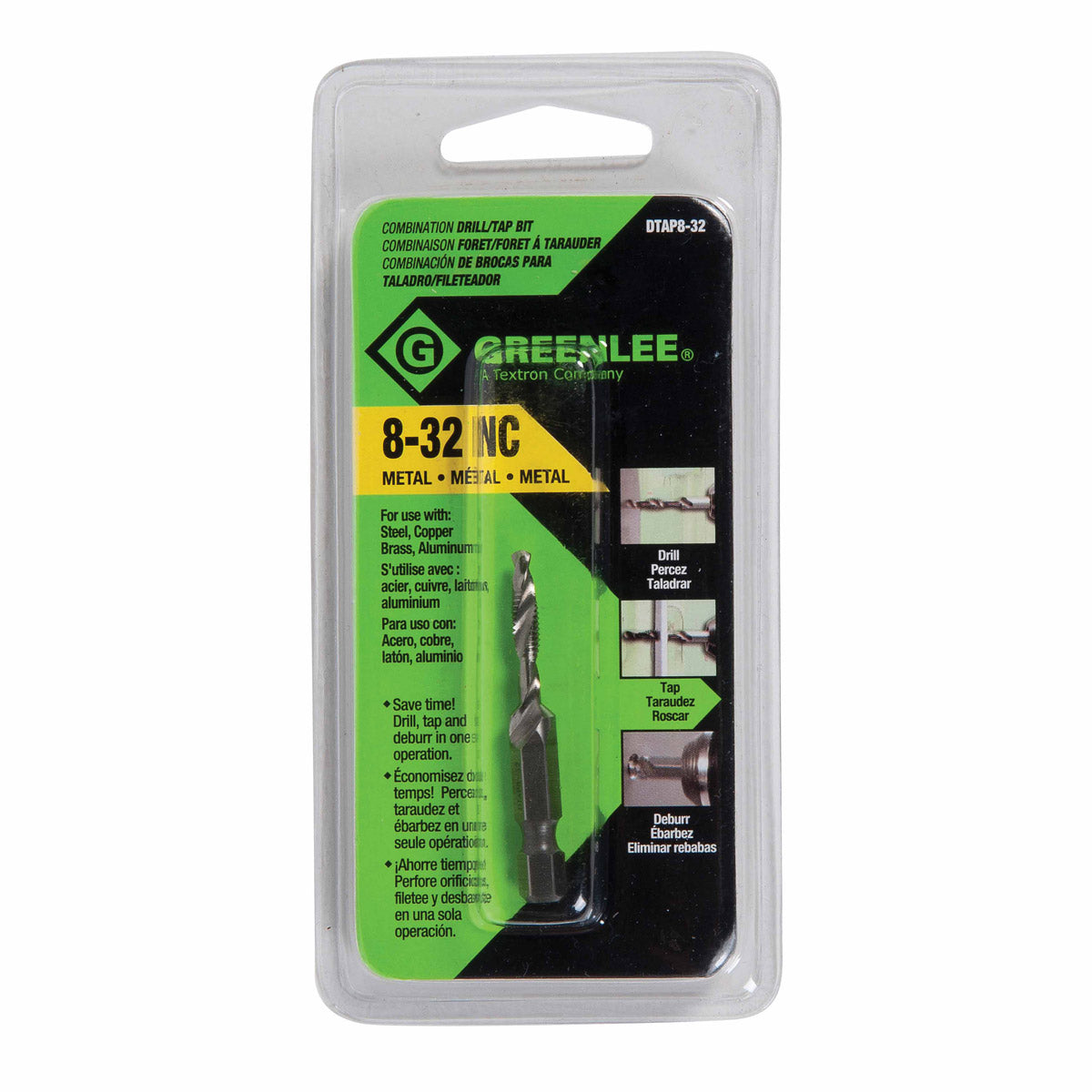 Greenlee DTAP8-32 DRILL/TAP, 8-32. Sale