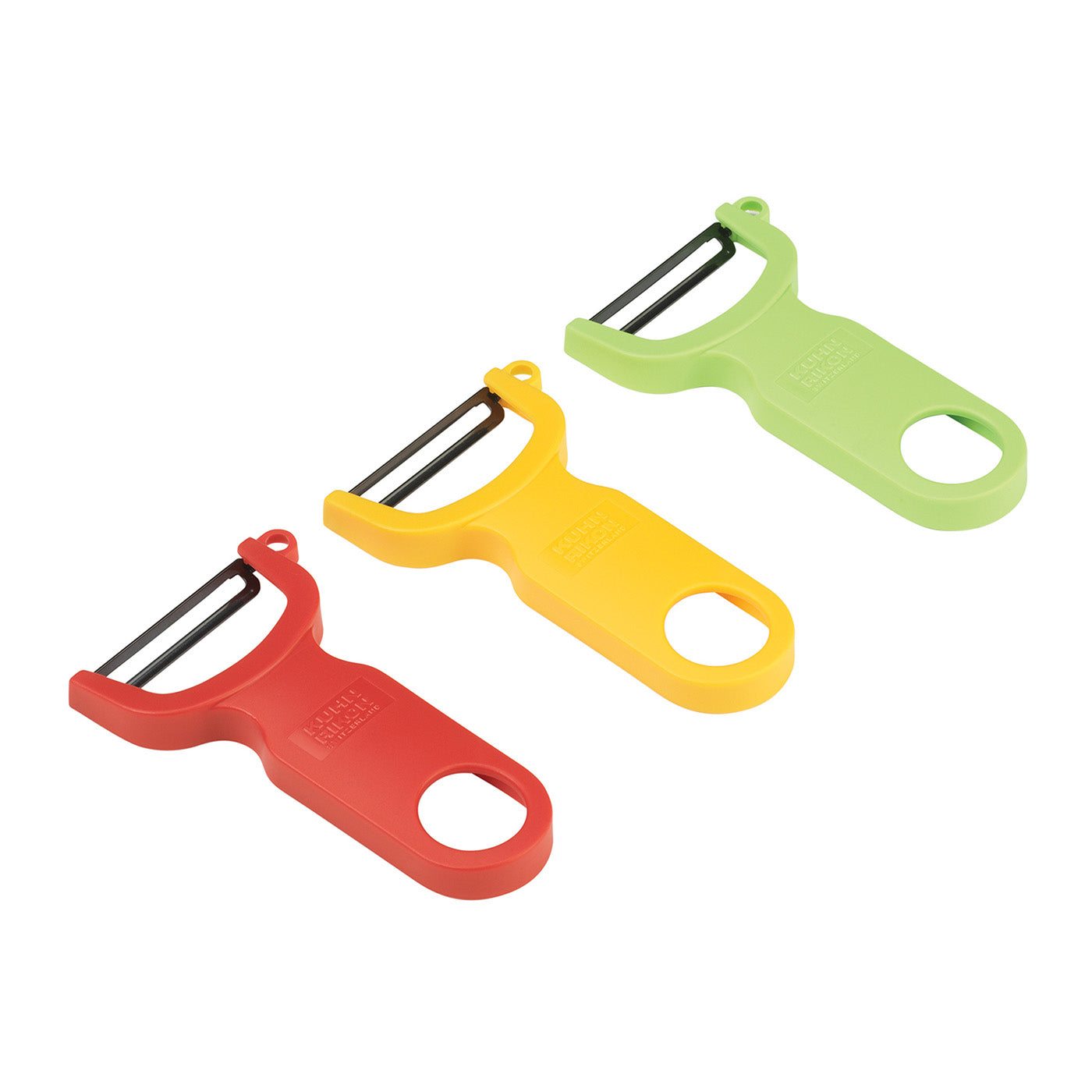 Kuhn Rikon Original Swiss Peeler 3 Piece Set, Red/Green/Yellow Hot on Sale