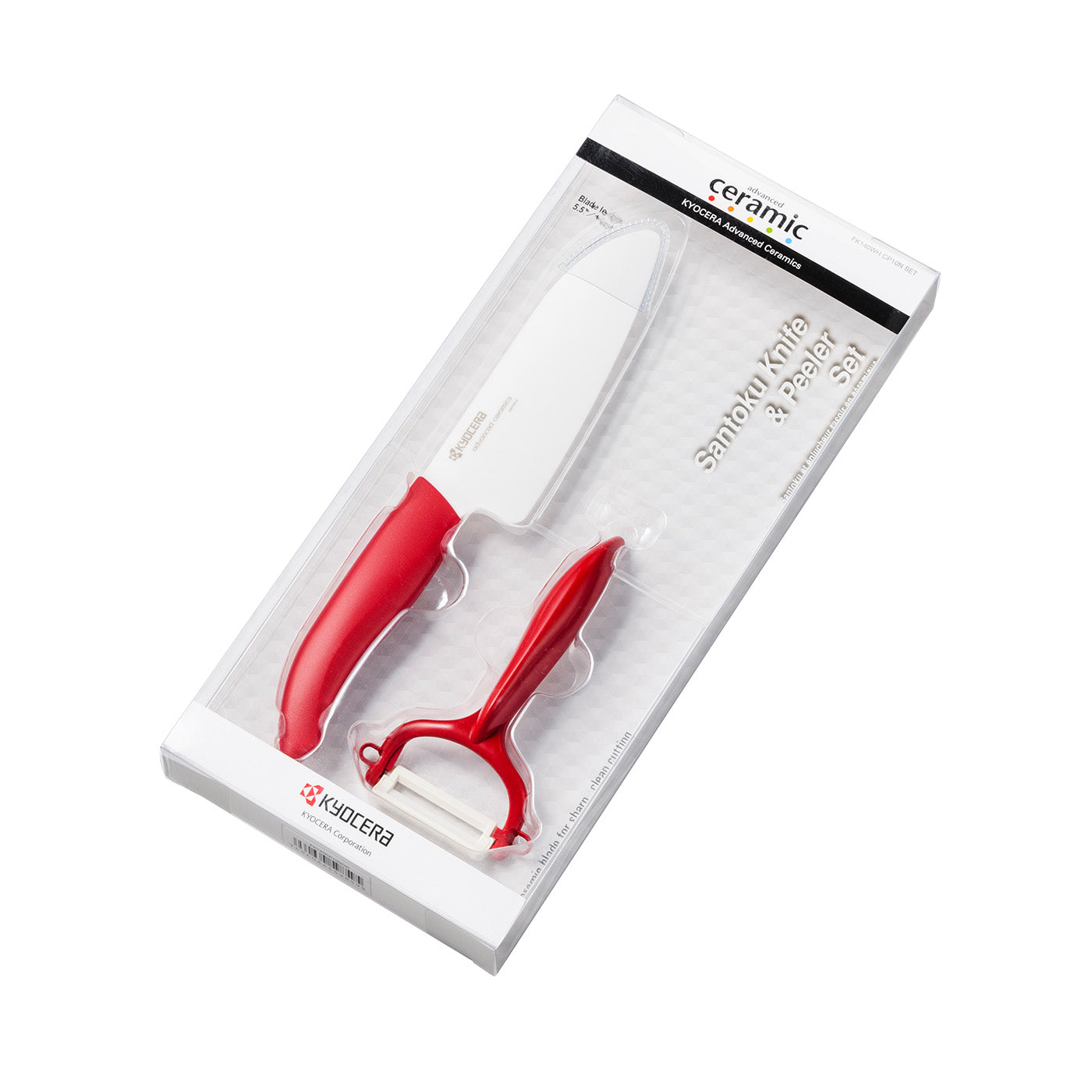 Kyocera Advanced Ceramics 5.5-inch Santoku Knife & Y Peeler Set Supply