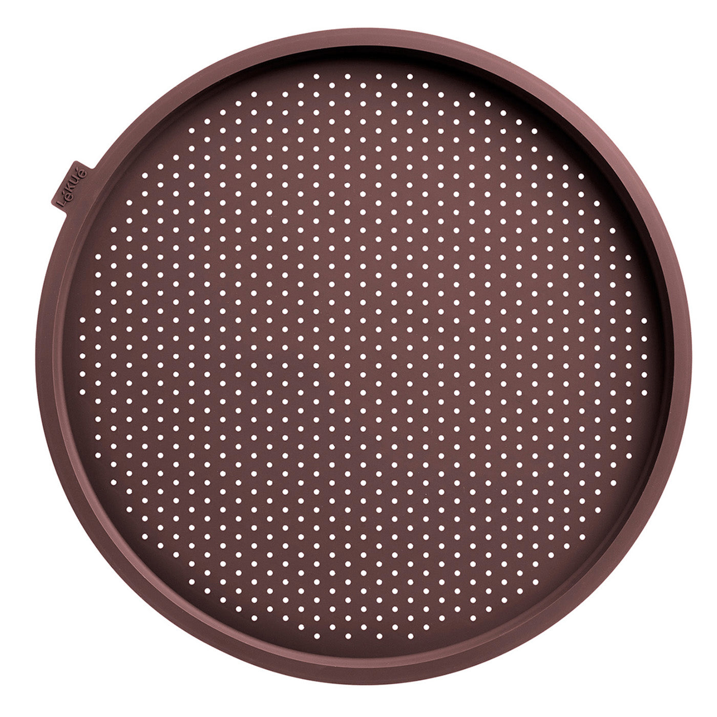 Lekue Silicone Perforated Pizza Pan, 14-Inch Diameter, Brown on Sale