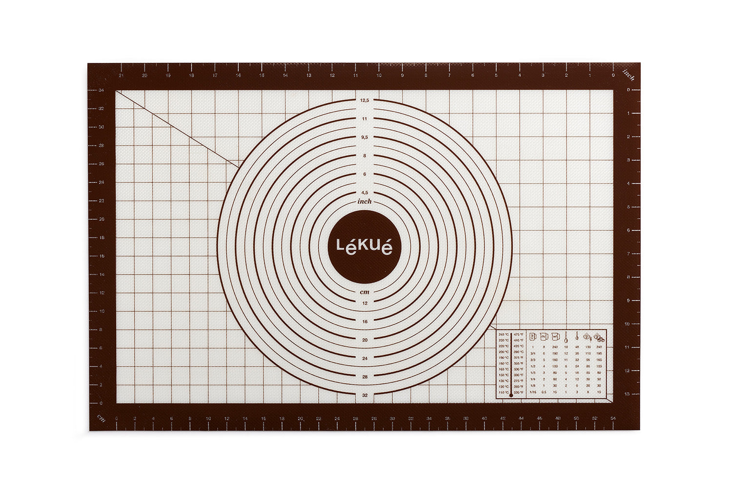 Lekue Non-Stick Silicone Pastry Mat with Measurement Markings, 24 x 16 Inches, Black Hot on Sale