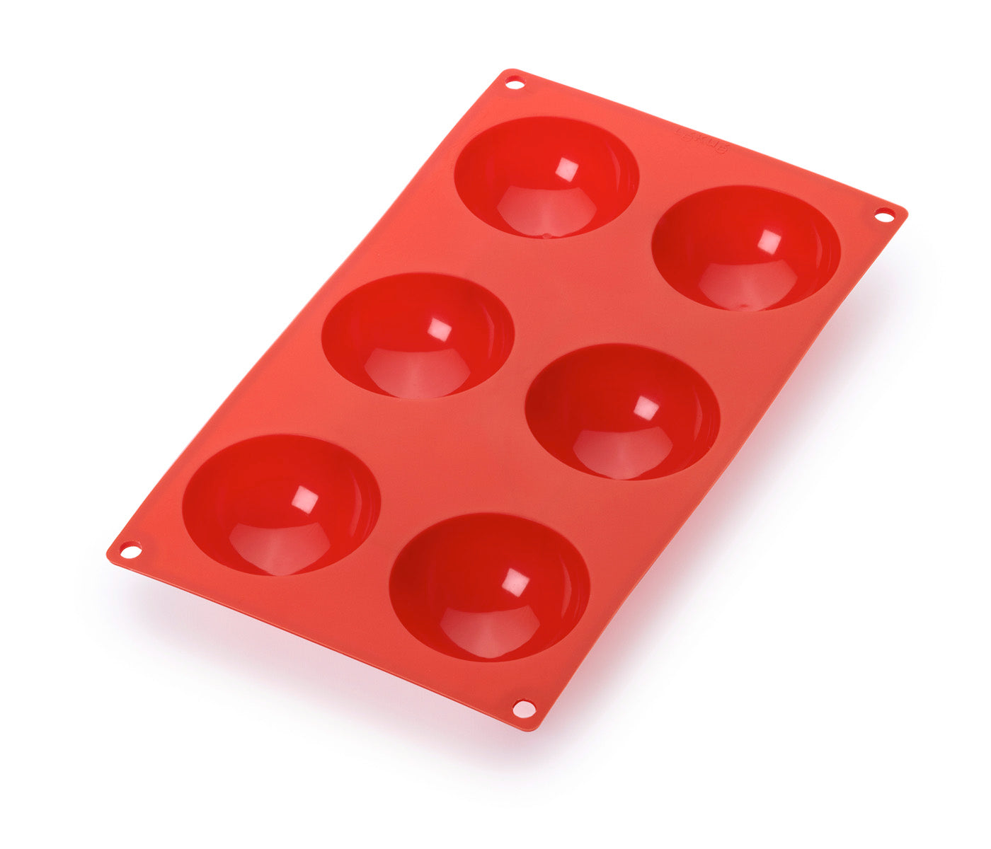 Lekue Silicone 6 Cavity Semi Sphere Baking Mold, Red Online