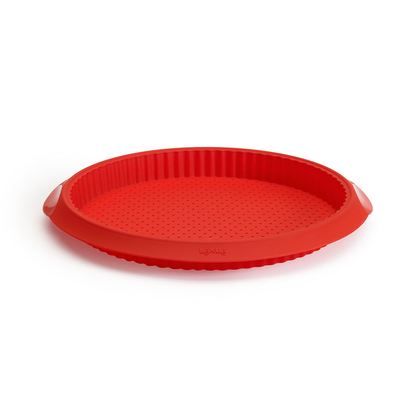 Lekue Silicone Perforated 11-Inch Quiche Pan, Red Sale