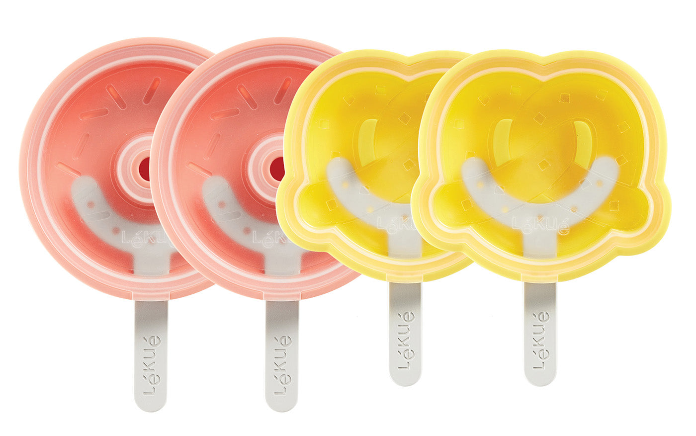 Lekue Pretzel & Donut Shapes Ice Cream Pop Mold, Set of 4 Online