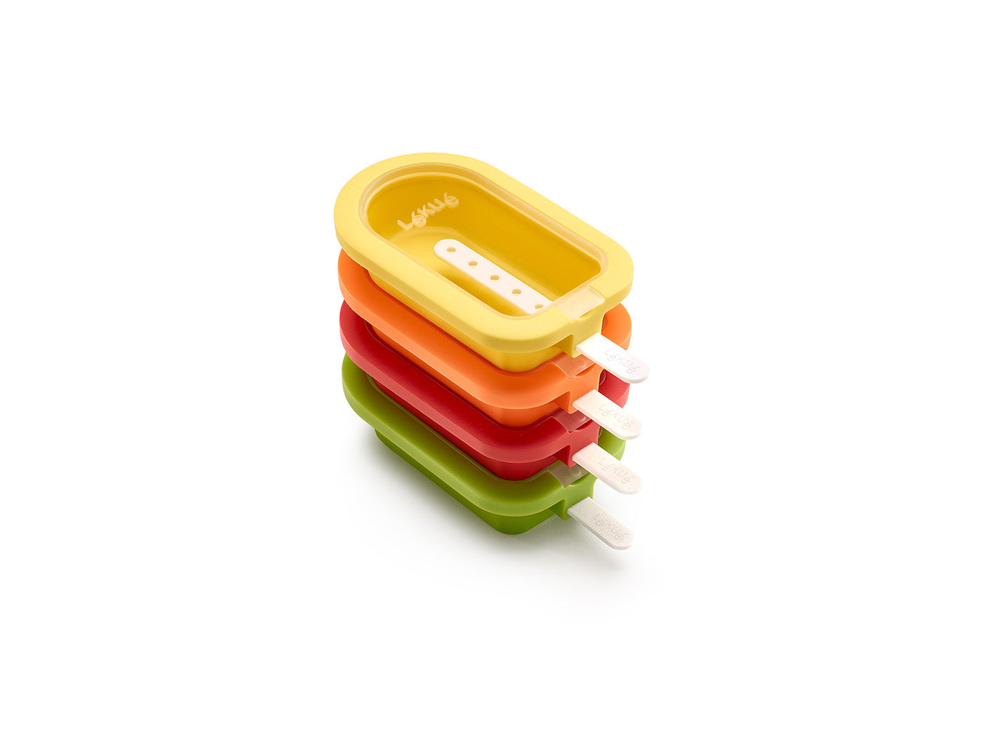 Lekue Stackable Ice Lollipop Molds, Set of 4, Multicolor Fashion