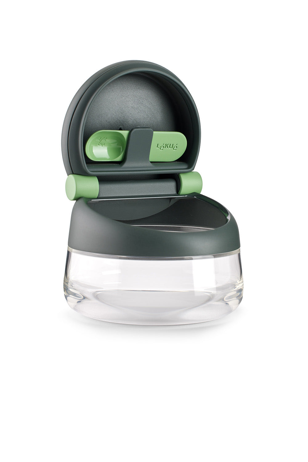 Lekue Salt Cellar, Glass and ABS, 16.9 oz, Black Online now
