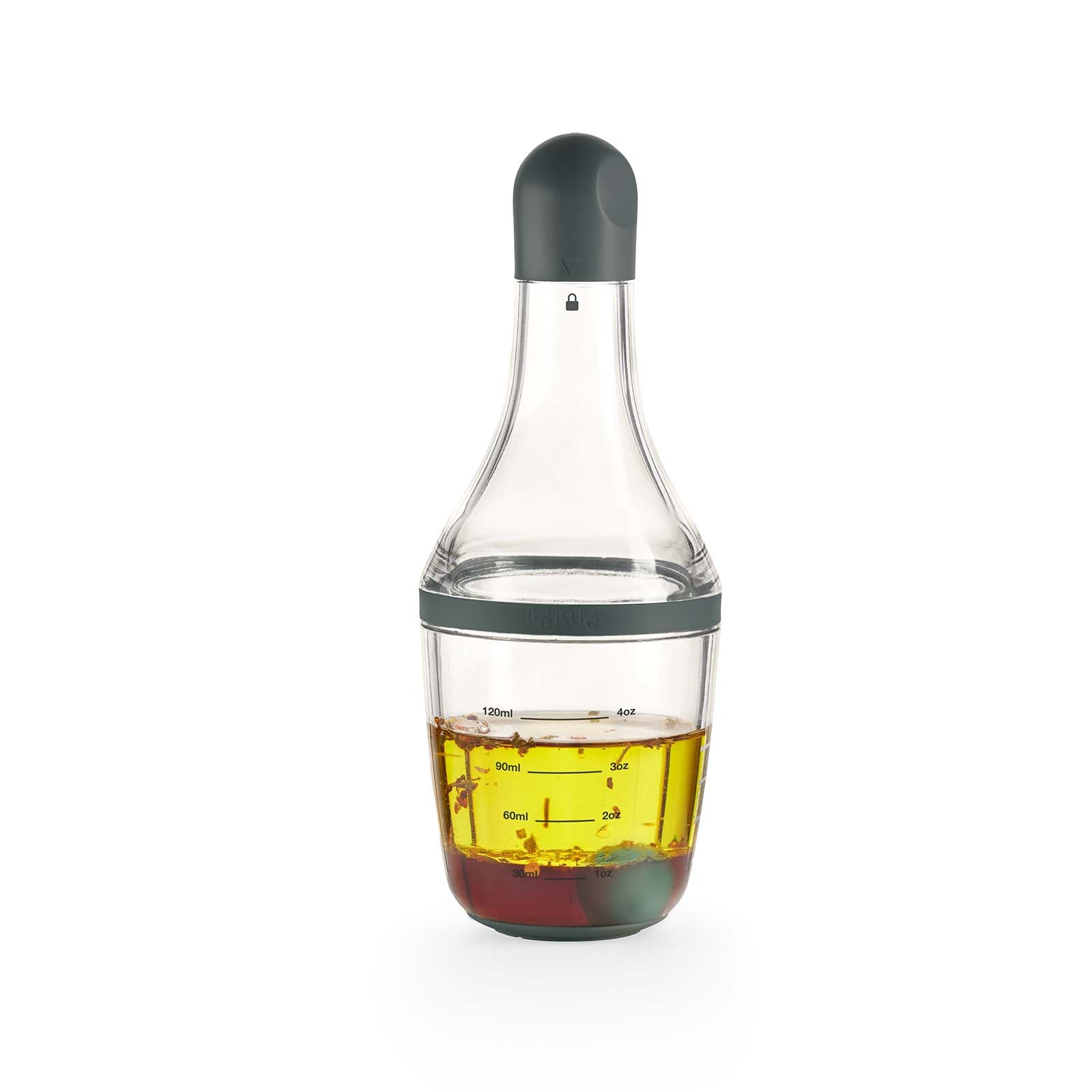 Lekue Salad Dressing Shaker, 6 ounce Capacity, Gray Fashion