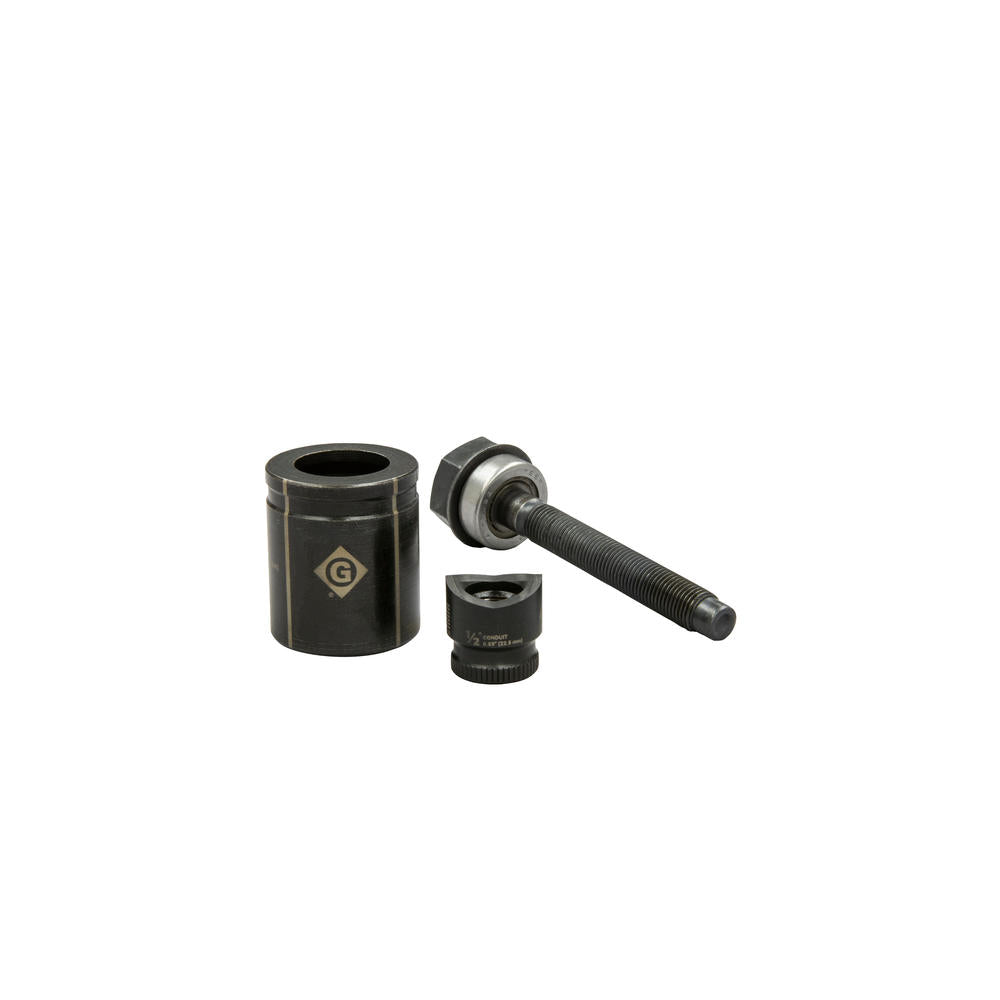 Greenlee K3BB-1/2 1/2″ Conduit Size Standard Round Manual Knockout Set on Sale