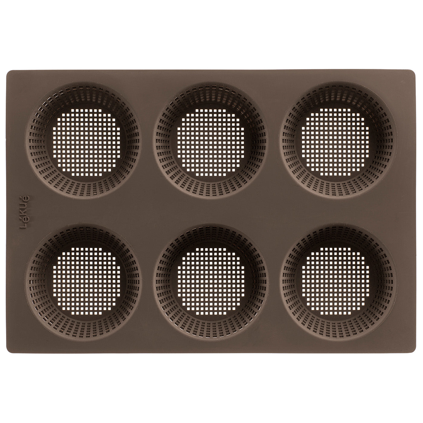 Lekue Silicone Perforated Bread Roll Pan, Brown Hot on Sale