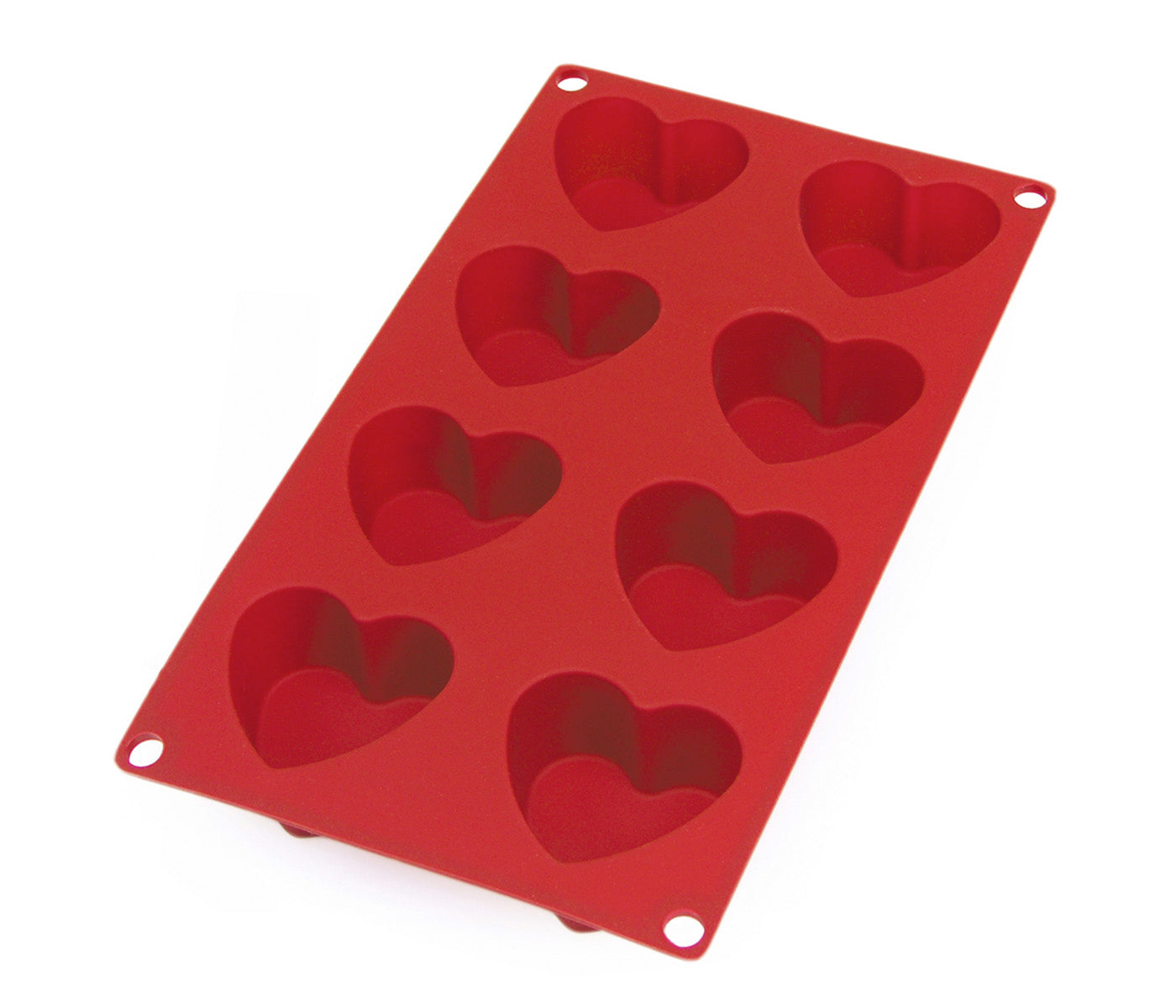 Lekue Silicone 6 Cavity Heart Baking Mold, Red Sale