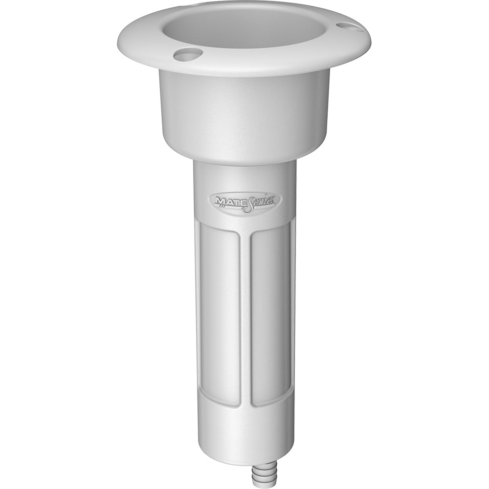 Mate Series Plastic 0 Rod  Cup Holder – Drain – Round Top – White [P1000DW] Hot on Sale
