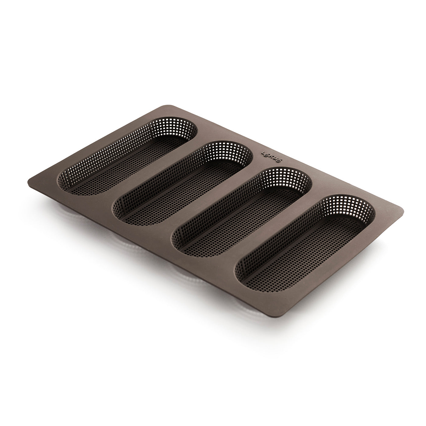 Lekue Silicone Perforated Mini Baguette Bread Pan, Brown Supply