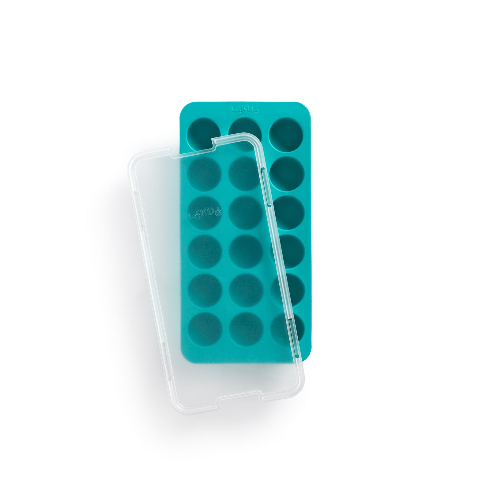 Lekue Round Shapes Silicone Ice Cube Tray, Blue Online