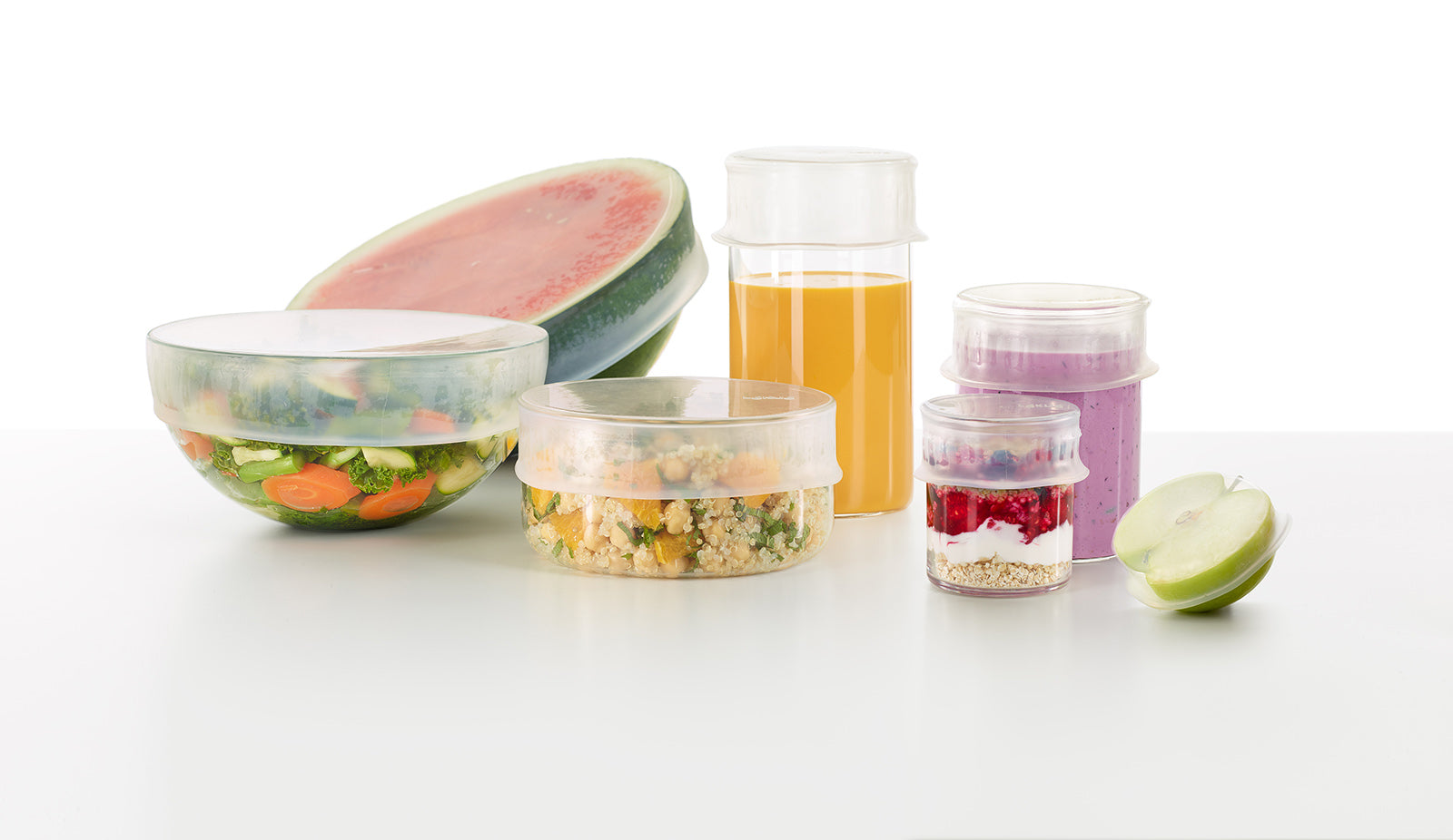 Lekue Reusable Flexible Strech Top Lid, Platinum Silicone Online