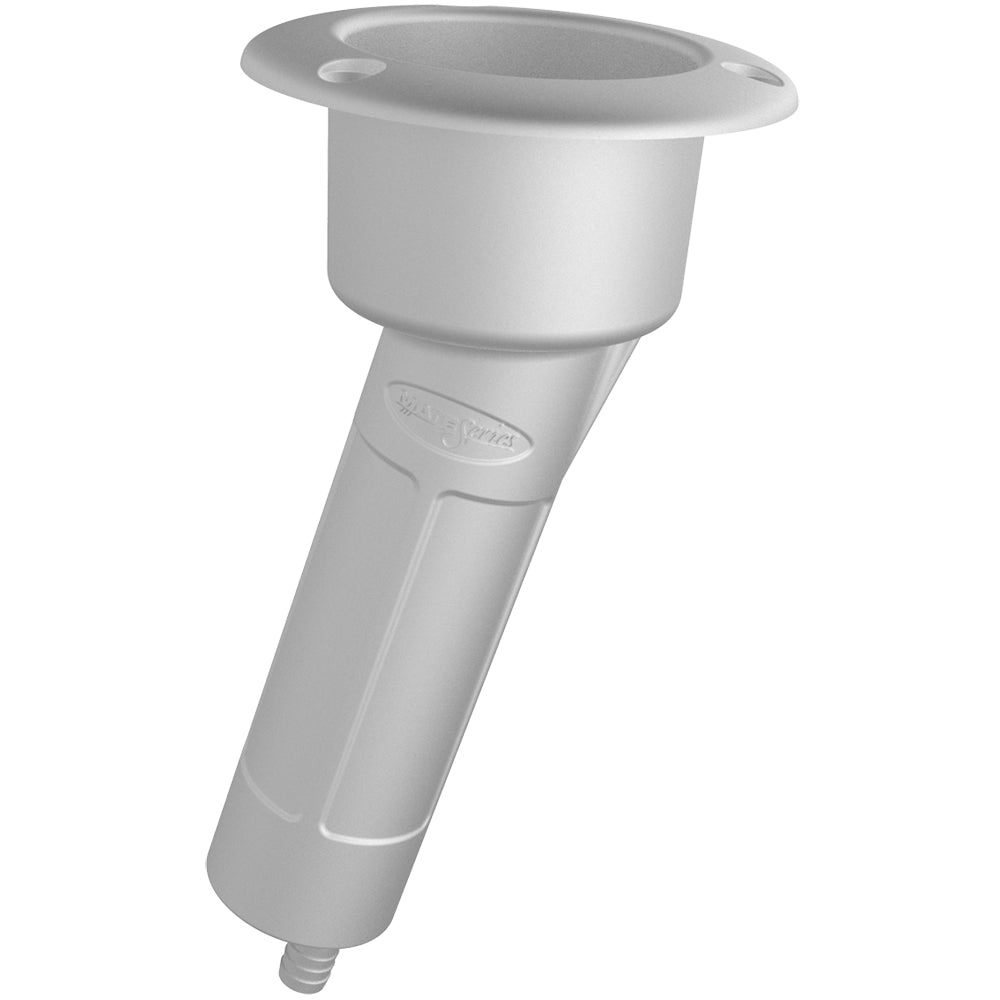 Mate Series Plastic 15 Rod  Cup Holder – Drain – Round Top – White [P1015DW] Online Hot Sale