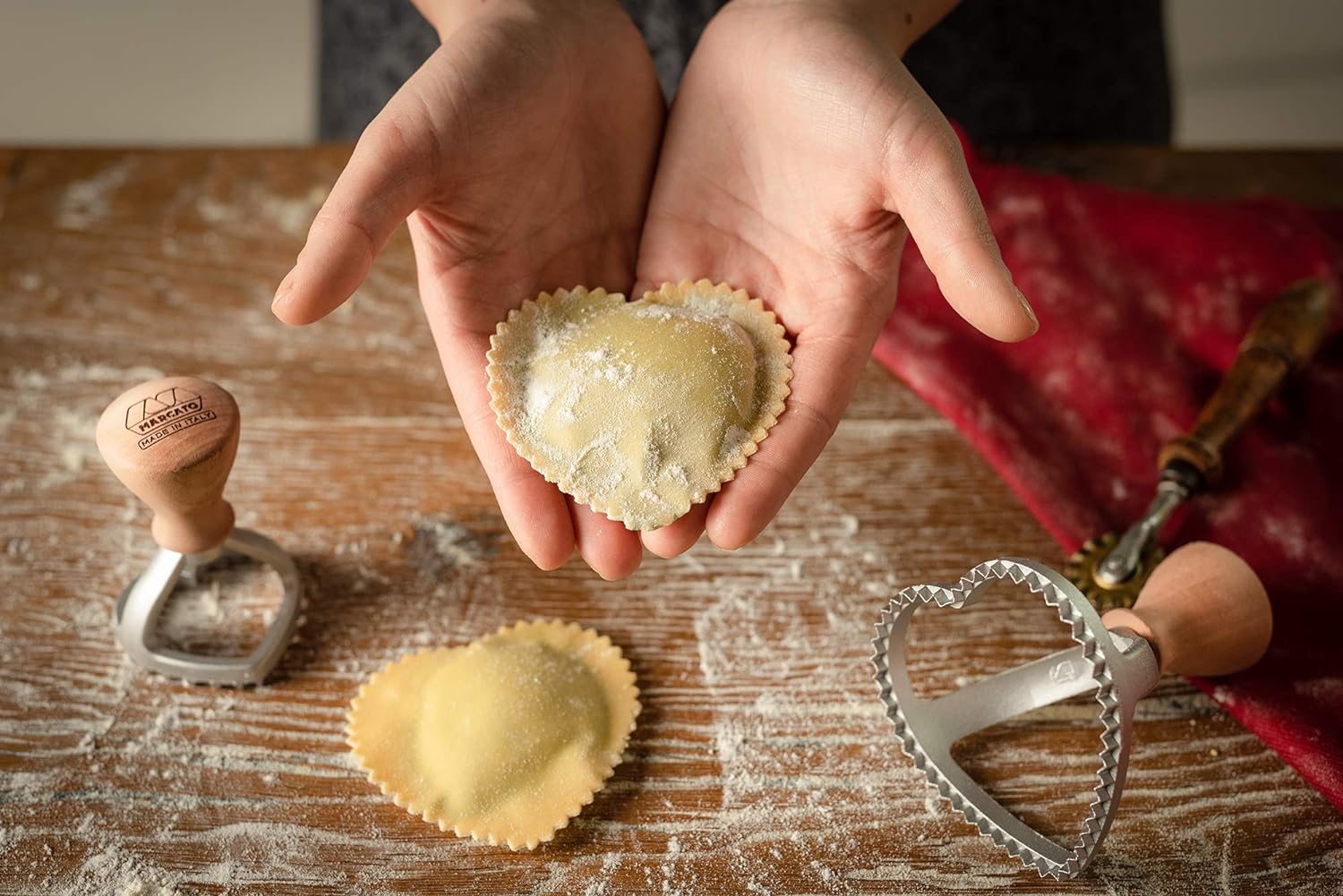 Marcato Classic Ravioli Maker Stamp, Heart Shape, 3-Inch Online now