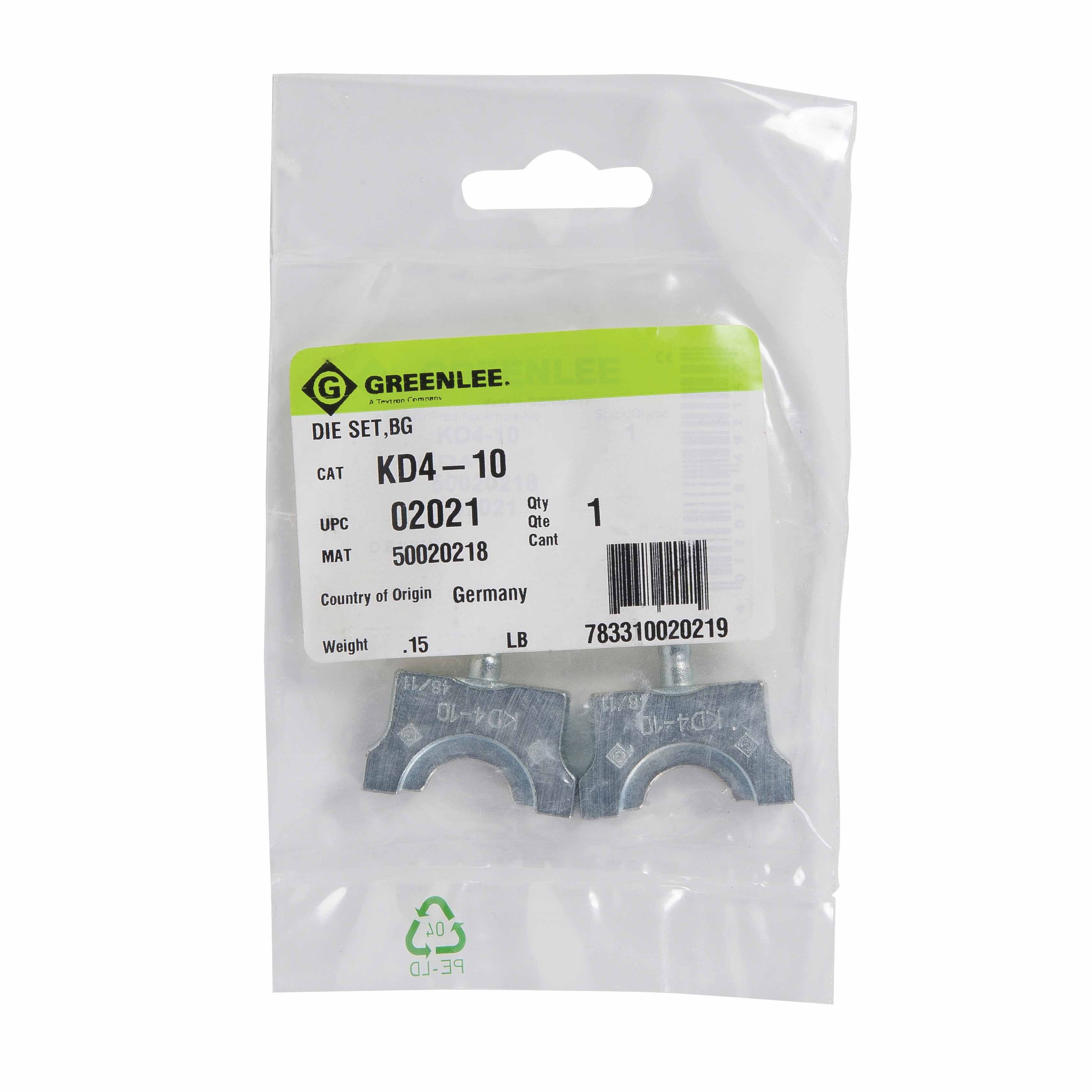 Greenlee KD4-10 EK410 Crimping Die for 5/8″ Service Entrance Connector Hot on Sale