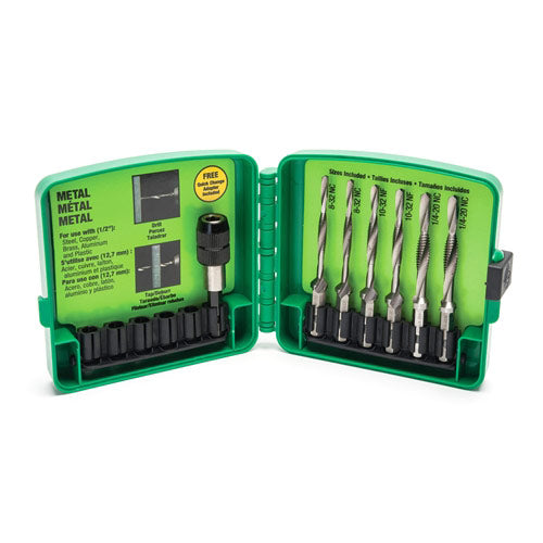 Greenlee LDTAPKIT 6 Piece Long Drill/Tap Kit with Quick Change Adapter Discount