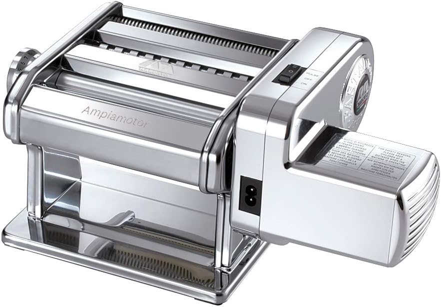Marcato Ampiamotor 110V Pasta Machine, Made in Italy, Chrome Steel Online Hot Sale