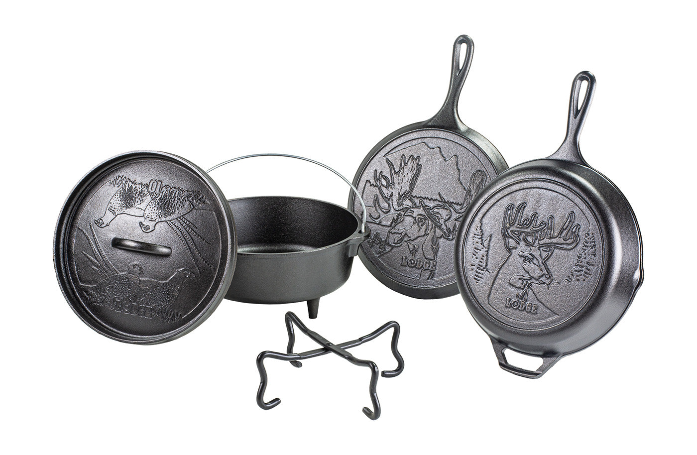 Lodge Cast Iron Wildlife Series 5 Piece Cookware Set Discount